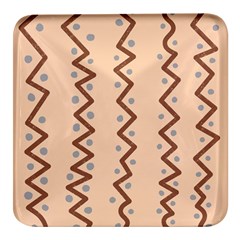 Print Pattern Minimal Tribal Square Glass Fridge Magnet (4 Pack) by Cemarart