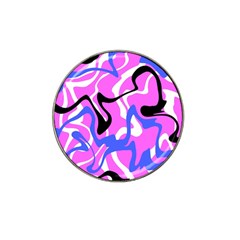 Swirl Pink White Blue Black Hat Clip Ball Marker (4 Pack) by Cemarart