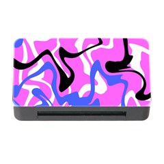 Swirl Pink White Blue Black Memory Card Reader With Cf by Cemarart