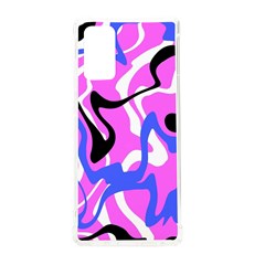 Swirl Pink White Blue Black Samsung Galaxy Note 20 Tpu Uv Case by Cemarart