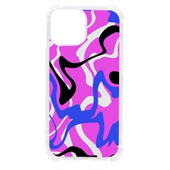 Swirl Pink White Blue Black Iphone 13 Mini Tpu Uv Print Case by Cemarart