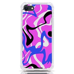 Swirl Pink White Blue Black Iphone Se by Cemarart