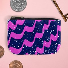 Texture Watercolour Liquify Mini Coin Purse by Cemarart