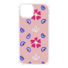 Flower Heart Print Pattern Pink Iphone 13 Tpu Uv Print Case by Cemarart