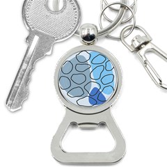 Boho Blue Deep Blue Artwork Bottle Opener Key Chain by Cemarart