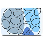 Boho Blue Deep Blue Artwork Large Doormat 30 x20  Door Mat