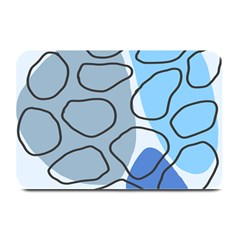 Boho Blue Deep Blue Artwork Plate Mats