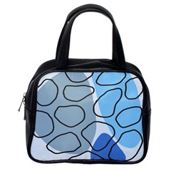 Boho Blue Deep Blue Artwork Classic Handbag (one Side) by Cemarart