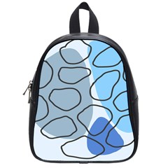 Boho Blue Deep Blue Artwork School Bag (Small)