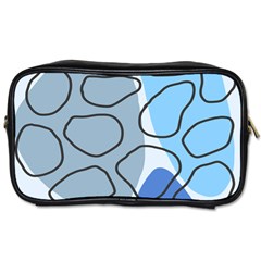 Boho Blue Deep Blue Artwork Toiletries Bag (Two Sides)