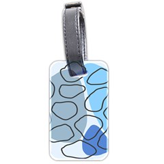 Boho Blue Deep Blue Artwork Luggage Tag (two sides)