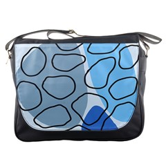 Boho Blue Deep Blue Artwork Messenger Bag by Cemarart