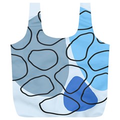 Boho Blue Deep Blue Artwork Full Print Recycle Bag (xl) by Cemarart