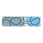 Boho Blue Deep Blue Artwork Banner and Sign 4  x 1  Front