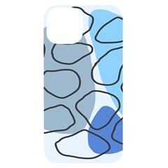 Boho Blue Deep Blue Artwork Iphone 14 Black Uv Print Case by Cemarart