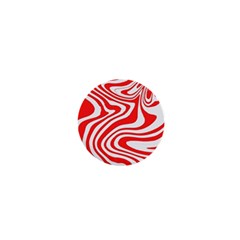 Red White Background Swirl Playful 1  Mini Magnets by Cemarart