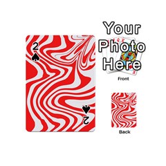 Red White Background Swirl Playful Playing Cards 54 Designs (mini)