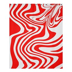 Red White Background Swirl Playful Shower Curtain 60  X 72  (medium)  by Cemarart