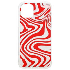 Red White Background Swirl Playful Iphone 12/12 Pro Tpu Uv Print Case by Cemarart