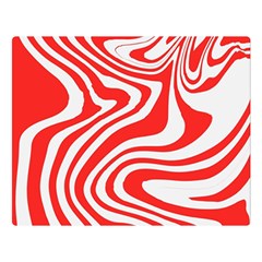 Red White Background Swirl Playful Premium Plush Fleece Blanket (large) by Cemarart