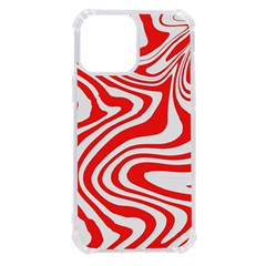 Red White Background Swirl Playful Iphone 13 Pro Max Tpu Uv Print Case by Cemarart