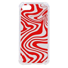 Red White Background Swirl Playful Iphone Se by Cemarart