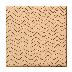 Background Wavy Zig Zag Lines Tile Coaster