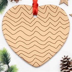 Background Wavy Zig Zag Lines Ornament (heart) by Cemarart