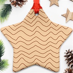 Background Wavy Zig Zag Lines Ornament (star) by Cemarart