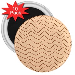 Background Wavy Zig Zag Lines 3  Magnets (10 Pack)  by Cemarart