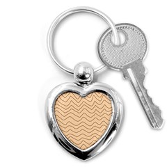 Background Wavy Zig Zag Lines Key Chain (heart) by Cemarart