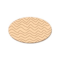 Background Wavy Zig Zag Lines Sticker (oval) by Cemarart