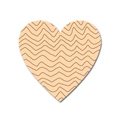 Background Wavy Zig Zag Lines Heart Magnet