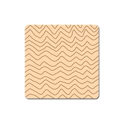 Background Wavy Zig Zag Lines Square Magnet