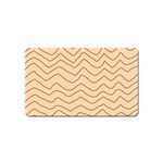 Background Wavy Zig Zag Lines Magnet (Name Card) Front