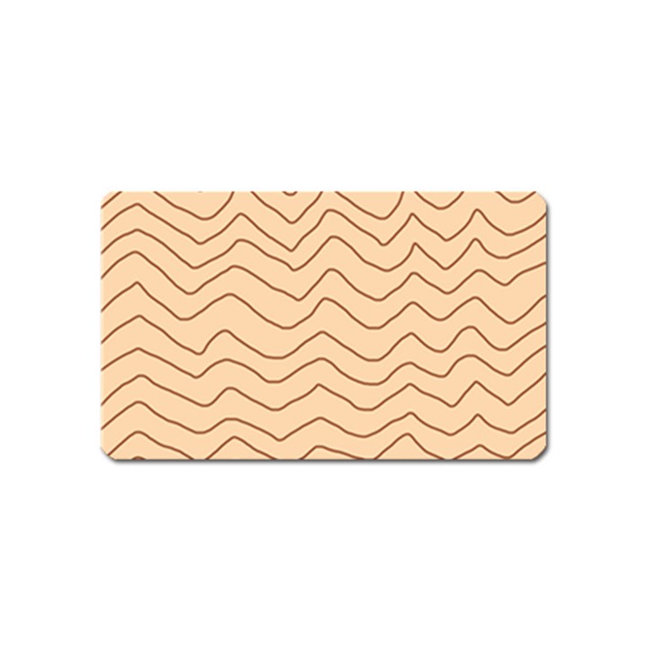 Background Wavy Zig Zag Lines Magnet (Name Card)