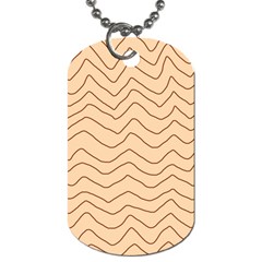 Background Wavy Zig Zag Lines Dog Tag (One Side)