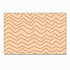 Background Wavy Zig Zag Lines Postcard 4 x 6  (pkg Of 10) by Cemarart