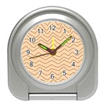 Background Wavy Zig Zag Lines Travel Alarm Clock Front