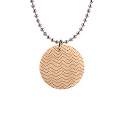 Background Wavy Zig Zag Lines 1  Button Necklace