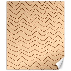 Background Wavy Zig Zag Lines Canvas 8  x 10 