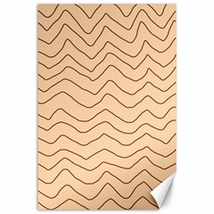 Background Wavy Zig Zag Lines Canvas 24  x 36 