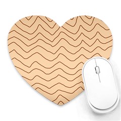 Background Wavy Zig Zag Lines Heart Mousepad by Cemarart