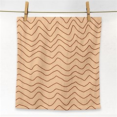 Background Wavy Zig Zag Lines Face Towel