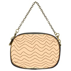 Background Wavy Zig Zag Lines Chain Purse (One Side)