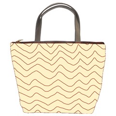 Background Wavy Zig Zag Lines Bucket Bag