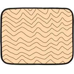 Background Wavy Zig Zag Lines Fleece Blanket (mini) by Cemarart