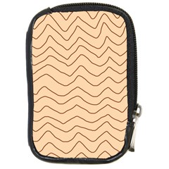 Background Wavy Zig Zag Lines Compact Camera Leather Case