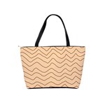 Background Wavy Zig Zag Lines Classic Shoulder Handbag Back