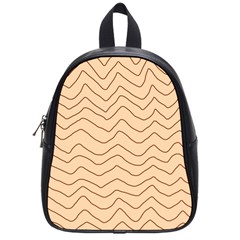 Background Wavy Zig Zag Lines School Bag (Small)